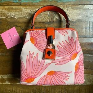 NEW Kate Spade New York Falling Flowers Remedy Small Top Handle Handbag - pink